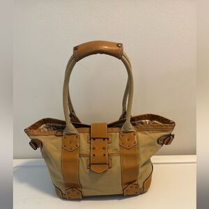 J Crew Woman’s Y2K Canvas/ Leather Shoulder Bag.